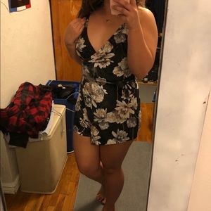 Velvet party romper